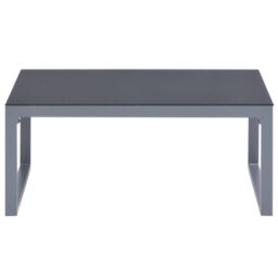 Berkfield Home Coffee Table 90x50x40 cm Aluminium in Grey - Size: 90 x 50 x 40 cm - thumbnail 2