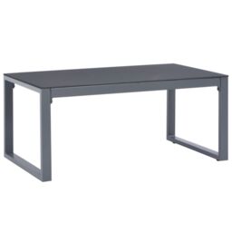 Berkfield Home Coffee Table 90x50x40 cm Aluminium in Grey - Size: 90 x 50 x 40 cm - thumbnail 1
