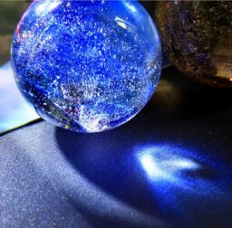 Leaper Round Base Seven Starry Sky Colorful Glass Bead Crystal Ball Night Light - thumbnail 6