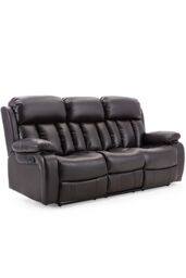 More4Homes Chester Manual Recliner Bonded Leather 2+3 Seater Sofa Set in Brown - thumbnail 2