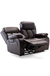 More4Homes Chester Manual Recliner Bonded Leather 2+3 Seater Sofa Set in Brown - thumbnail 5