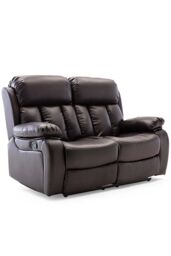 More4Homes Chester Manual Recliner Bonded Leather 2+3 Seater Sofa Set in Brown - thumbnail 4