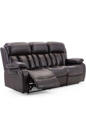 More4Homes Chester Manual Recliner Bonded Leather 2+3 Seater Sofa Set in Brown - thumbnail 3