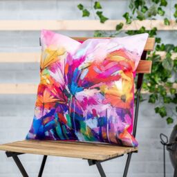 icon Meadow Print Red Outdoor Cushion - Size: 43 cm x 43 cm - thumbnail 1