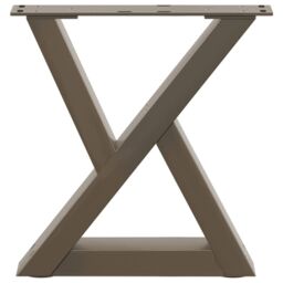 Berkfield Home Coffee Table Legs 2 pcs Natural Steel 30x(30-31.3) cm Steel in Brown - thumbnail 5