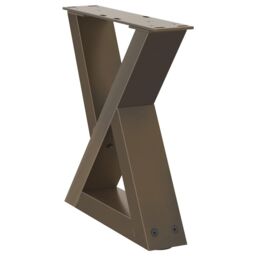 Berkfield Home Coffee Table Legs 2 pcs Natural Steel 30x(30-31.3) cm Steel in Brown - thumbnail 4