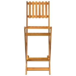 Berkfield Home Folding Outdoor Bar Stools 2 pcs Solid Wood Acacia in Brown - thumbnail 4