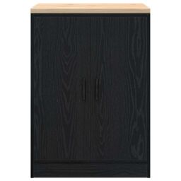 Berkfield Home Garage Storage Cabinet Black 60x51x85 cm Solid Wood Pine - Size: 60 x 51 x 85 cm - thumbnail 6