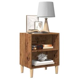 Berkfield Home Bedside Cabinet Old Wood 40x30x50 cm Engineered Wood in Brown - Size: 40 x 30 x 50 cm - thumbnail 1