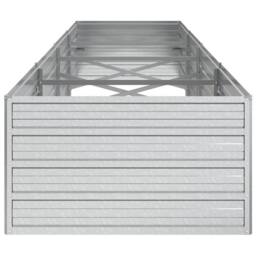 Berkfield Home Garden Raised Bed 320x80x45 cm Galvanized Steel Silver - Size: 320 x 80 x 45 cm - thumbnail 5