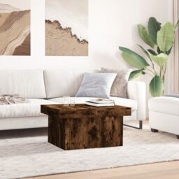 Berkfield Home Coffee Table Smoked Oak 100x55x40 cm Engineered Wood in Brown - Size: 100 x 55 x 40 cm - thumbnail 3