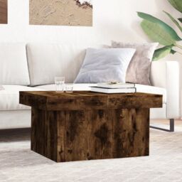 Berkfield Home Coffee Table Smoked Oak 100x55x40 cm Engineered Wood in Brown - Size: 100 x 55 x 40 cm - thumbnail 1