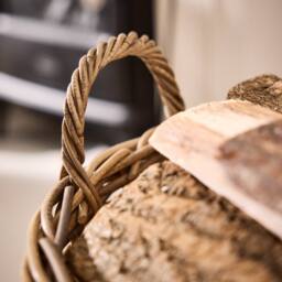 Dibor Traditional Natural Azara Oval Log Basket XL H46 x L67 x W53cm - Size: Large - thumbnail 3