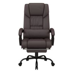 STILVORA Office Chair with Massage & Footrest in Brown - thumbnail 4