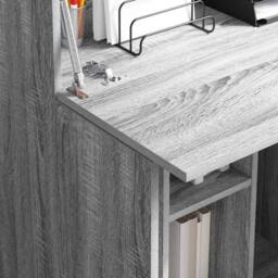 Berkfield Home Grey Writing Desk Grey Sonoma Engineered wood Large - thumbnail 4