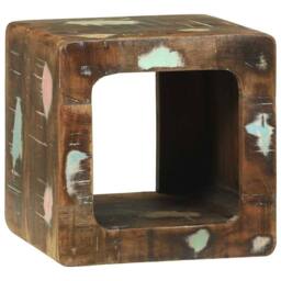 Berkfield Home TV Unit 36x36x30 cm Solid Wood Reclaimed in Brown - Size: 36 x 36 x 30 cm - thumbnail 1
