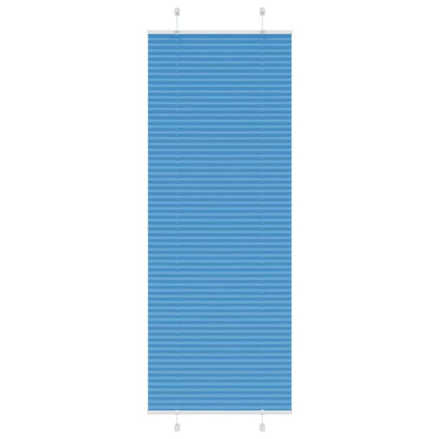 Berkfield Home Pleated Blind Blue 75x200 cm Fabric Width 74.4 cm Polyester - image 1