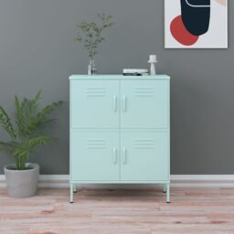 Berkfield Home Storage Cabinet Mint 80x35x101.5 cm Steel in Blue
