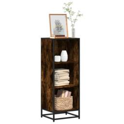 Berkfield Home Book Cabinet Smoked Oak 40x35x107.5 cm Engineered Wood in Brown - thumbnail 2