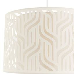 First Choice Lighting Set of 2 Mylo - Taupe Linen Cut Out 35cm Easy Fit Pendant Shades in Cream - thumbnail 4