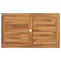 Berkfield Home Beautiful Folding Garden Table 120x70x75 cm Solid Teak Wood in Brown - Size: 120 x 70 x 75 cm - thumbnail 5