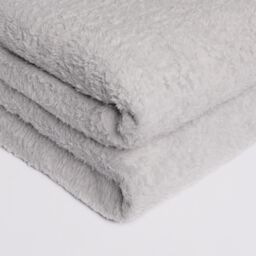 OHS Large Teddy Fleece Throw Blanket in Silver - Size: 150 cm x 200 cm - thumbnail 3