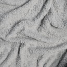 OHS Large Teddy Fleece Throw Blanket in Silver - Size: 150 cm x 200 cm - thumbnail 4