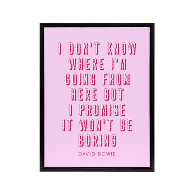 "Artery8 Don't Know Where I'm Going Modern Pink Quote Framed Canvas Wall Art - Size: W12"" x H16""" - image 1