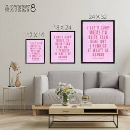 "Artery8 Don't Know Where I'm Going Modern Pink Quote Framed Canvas Wall Art - Size: W12"" x H16""" - thumbnail 4