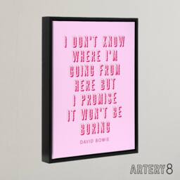 "Artery8 Don't Know Where I'm Going Modern Pink Quote Framed Canvas Wall Art - Size: W12"" x H16""" - thumbnail 2