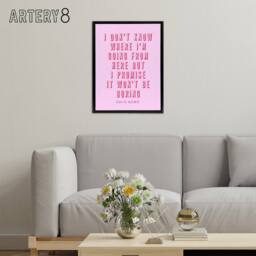 "Artery8 Don't Know Where I'm Going Modern Pink Quote Framed Canvas Wall Art - Size: W12"" x H16""" - thumbnail 3