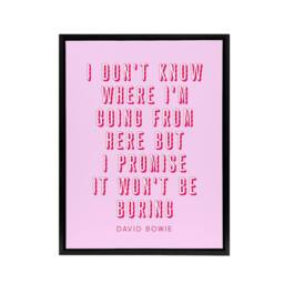 "Artery8 Don't Know Where I'm Going Modern Pink Quote Framed Canvas Wall Art - Size: W12"" x H16""" - thumbnail 1