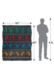 Warner Brothers Harry Potter & The Deathly Hallows House Crests Blanket 152 x 127 cm in White - thumbnail 5