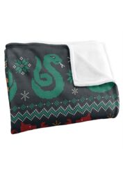 Warner Brothers Harry Potter & The Deathly Hallows House Crests Blanket 152 x 127 cm in White - thumbnail 3