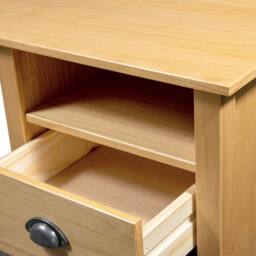 Berkfield Home Desk Hill with 3 Drawers 120x50x74 cm Solid Pine Wood in Brown - Size: 120 x 50 x 74 cm - thumbnail 5