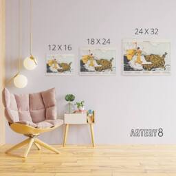 "Artery8 Mayer Map Liberty Awakening Votes Women Canvas Wall Art Print - Size: W24"" x H32""" - thumbnail 4