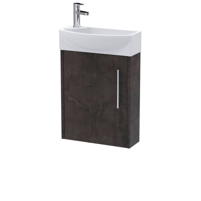 Balterley Winshill 1 Door Right-Hand Cloakroom Vanity Basin Unit, 440mm in Grey - image 1