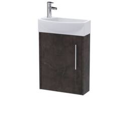 Balterley Winshill 1 Door Right-Hand Cloakroom Vanity Basin Unit, 440mm in Grey