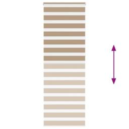 Berkfield Home Zebra Blind Sand Brown 90x230 cm Fabric Width 85.9 cm Polyester - thumbnail 5