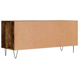 Berkfield Home TV Cabinet Smoked Oak 100x34.5x44.5 cm Engineered Wood in Brown - thumbnail 8