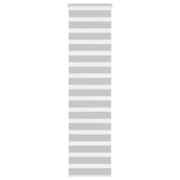 Berkfield Home Elegant Zebra Blind Light Grey 55x230 cm Fabric Width 50.9 cm Pol - thumbnail 2