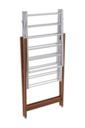 H&O Direct Foldable Aluminium Clothes Drying Rack in White - thumbnail 3
