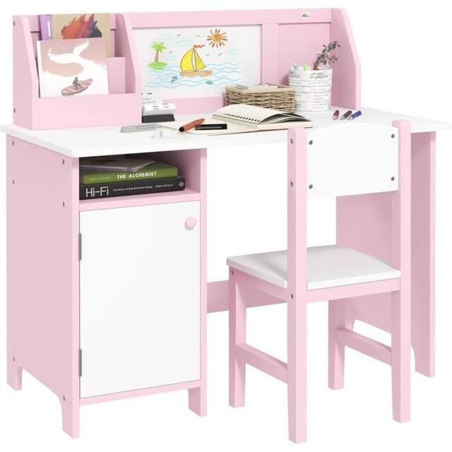 SPETLEK Desk & Chair Set 2 PCs in Pink - image 1