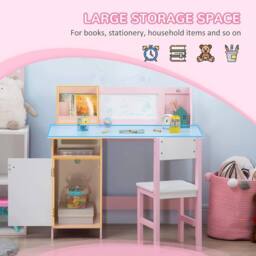 SPETLEK Desk & Chair Set 2 PCs in Pink - thumbnail 3
