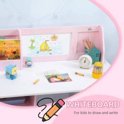 SPETLEK Desk & Chair Set 2 PCs in Pink - thumbnail 4