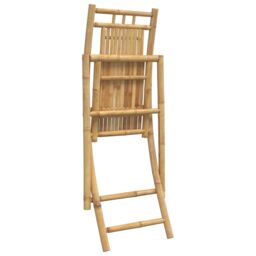 Berkfield Home Folding Garden Chairs 4 pcs 46x66x99 cm Bamboo in Brown - Size: 46 x 66 x 99 cm - thumbnail 8