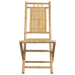 Berkfield Home Folding Garden Chairs 4 pcs 46x66x99 cm Bamboo in Brown - Size: 46 x 66 x 99 cm - thumbnail 5