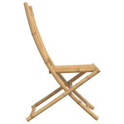 Berkfield Home Folding Garden Chairs 4 pcs 46x66x99 cm Bamboo in Brown - Size: 46 x 66 x 99 cm - thumbnail 6