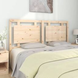 Berkfield Home Beautiful Bed Headboard 155.5x4x100 cm Solid Pine Wood in Light Tan - thumbnail 2