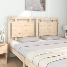 Berkfield Home Beautiful Bed Headboard 155.5x4x100 cm Solid Pine Wood in Light Tan - thumbnail 1